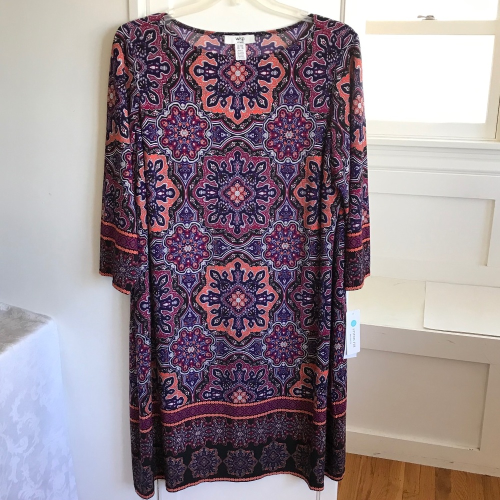 WISP STITCH FIX Boho Midi Dress Women’s Plus Size 20W